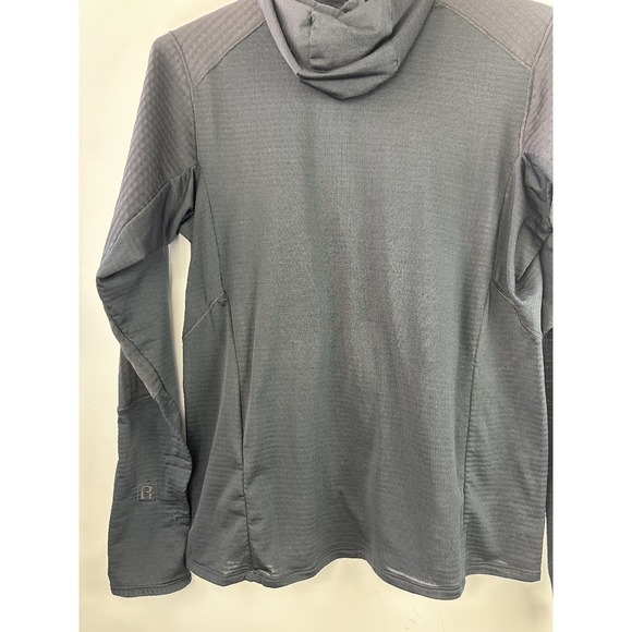 Patagonia R1 Fleece Pullover Hoody Half Zip Black Waffle Lightweight Men's Large - Picture 14 of 16